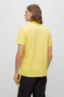 Boss Cotton-Piqué Polo Shirt With Logo Badge, Men, Size: XXL, Light Yellow