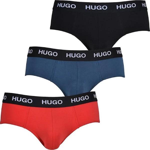 Boss Men's Underwear, Cotton Trunk 3 Pack - Blue/Red/Black