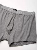 Boss Men's Underwear, Cotton Trunk 3 Pack - Charcoal/Black/Light Grey