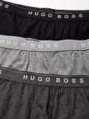 Boss Men's Underwear, Cotton Trunk 3 Pack - Charcoal/Black/Light Grey