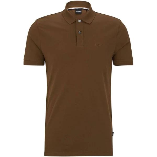 Boss Pallas Short Sleeve Polo Brown XL Man 50468301-361-XL