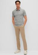 Boss Passenger Logo Patch Sustainable Slim Fit Polo Shirt - Light Grey