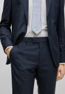 Boss Regular-fit Suit in Checked virgin-wool serge, Men, Size: 48R, Dark Blue