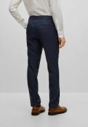 Boss Regular-fit Suit in Checked virgin-wool serge, Men, Size: 48R, Dark Blue