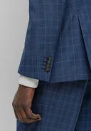 Boss Slim-Fit Suit in Checked Stretch Virgin Wool, Men, Size: 38L, Blue