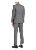 Boss Slim-Fit Suit in Checked Virgin Wool, Men, Size: 48, Light Grey