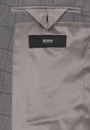 Boss Slim-Fit Suit in Checked Virgin Wool, Men, Size: 48, Light Grey