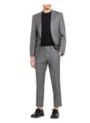 Boss Slim-Fit Suit in Checked Virgin Wool, Men, Size: 48, Light Grey