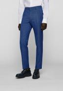 Boss Slim-Fit Three-piece Suit in Stretch Wool, Men, Size: 34R, Blue