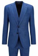 Boss Slim-Fit Three-piece Suit in Stretch Wool, Men, Size: 34R, Blue