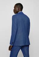 Boss Slim-Fit Three-piece Suit in Stretch Wool, Men, Size: 34R, Blue