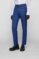 Boss Slim-Fit Three-piece Suit in Stretch Wool, Men, Size: 46L, Blue