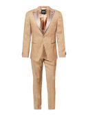 Boss Slim-Fit Two-Piece Suit in Melange Linen, Men, Size: 40R, Beige