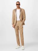 Boss Slim-Fit Two-Piece Suit in Melange Linen, Men, Size: 40R, Beige