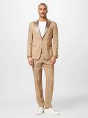 Boss Slim-Fit Two-Piece Suit in Melange Linen, Men, Size: 40R, Beige
