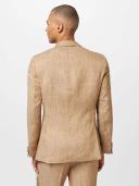 Boss Slim-Fit Two-Piece Suit in Melange Linen, Men, Size: 40R, Beige