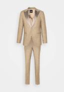 Boss Slim-Fit Two-Piece Suit in Melange Linen, Men, Size: 46R, Beige