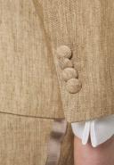 Boss Slim-Fit Two-Piece Suit in Melange Linen, Men, Size: 46R, Beige