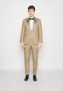 Boss Slim-Fit Two-Piece Suit in Melange Linen, Men, Size: 46R, Beige