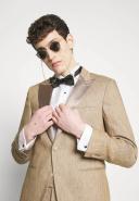 Boss Slim-Fit Two-Piece Suit in Melange Linen, Men, Size: 46R, Beige