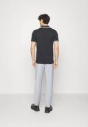Boss Stretch-cotton Slim-Fit Polo Shirt With Curved Logo, Men, Size: XS, Black