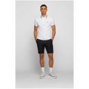 Boss Stretch-cotton Slim-Fit Polo Shirt with Curved Logo, Men, Size: XS, White