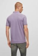 Boss Stretch-cotton Slim-Fit Polo Shirt With Logo Patch, Men, Size: XXXL, Purple