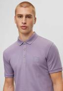 Boss Stretch-cotton Slim-Fit Polo Shirt With Logo Patch, Men, Size: XXXL, Purple