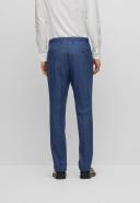 Boss Three-piece Slim-Fit Suit in A Wool Blend, Men, Size: 48L, Blue