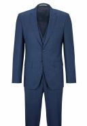 Boss Three-piece Slim-Fit Suit in A Wool Blend, Men, Size: 48L, Blue