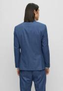 Boss Three-piece Slim-Fit Suit in A Wool Blend, Men, Size: 48L, Blue