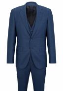 Boss Three-piece Slim-Fit Suit in Virgin Wool, Men, Size: 34R, Dark Blue