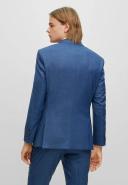 Boss Three-piece Slim-Fit Suit in Virgin Wool, Men, Size: 34R, Dark Blue