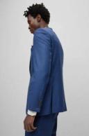 Boss Three-piece Slim-Fit Suit in Virgin Wool, Men, Size: 34R, Dark Blue