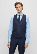 Boss Three-piece Slim-Fit Suit in Virgin Wool, Men, Size: 44R, Dark Blue