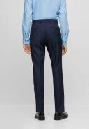 Boss Three-piece Slim-Fit Suit in Virgin Wool, Men, Size: 44R, Dark Blue