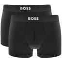 Boss Two-pack of Stretch-cotton Trunks With Logo waistbands, Men, Size: XXL, Black