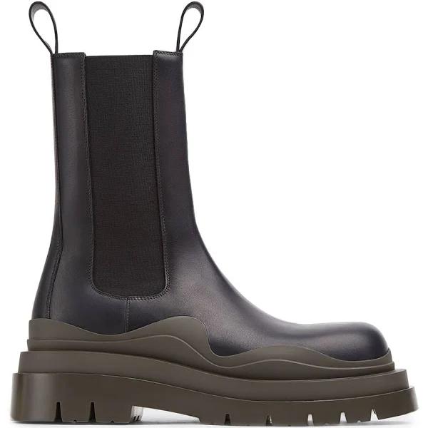 Bottega Veneta Tire Boot High Black Camping