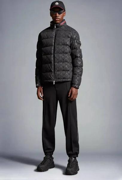 Bourne Short Down Jacket Printed Water-Repellent Canvas, Black, 2
