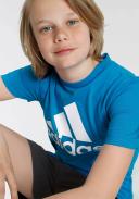 Boys Adidas Logo T-Shirt - Blue