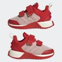 Boys Adidas x LEGO Sport Pro Infant Hook and Loop Trainers - Red