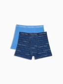 Boys Cotton Stretch 2 Pack Boxer Briefs Blue 12-14