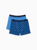 Boys Cotton Stretch 2 Pack Boxer Briefs Blue 4-5