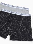 Boys Modern Cotton 2 Pack Boxer Briefs Black 16-18