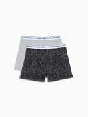 Boys Modern Cotton 2 Pack Boxer Briefs Black 4-5