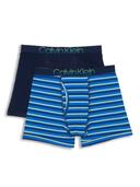 Boys Modern Cotton 2-Pack Boxer Briefs Blue 8-10