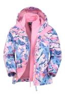 Boys Mountain Warehouse Climb Kids 3-in-1 Waterproof Jacket - Pink