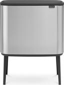 Brabantia Bo Touch Bin 316081 3 x 11 LT Matt Steel Fingerprint Proof