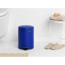 Brabantia Pedal Bin NewIcon 206849 5 LT Mineral Powerful Blue
