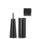 Brabantia Toilet Accessories - Matt Black (Set of 3)
